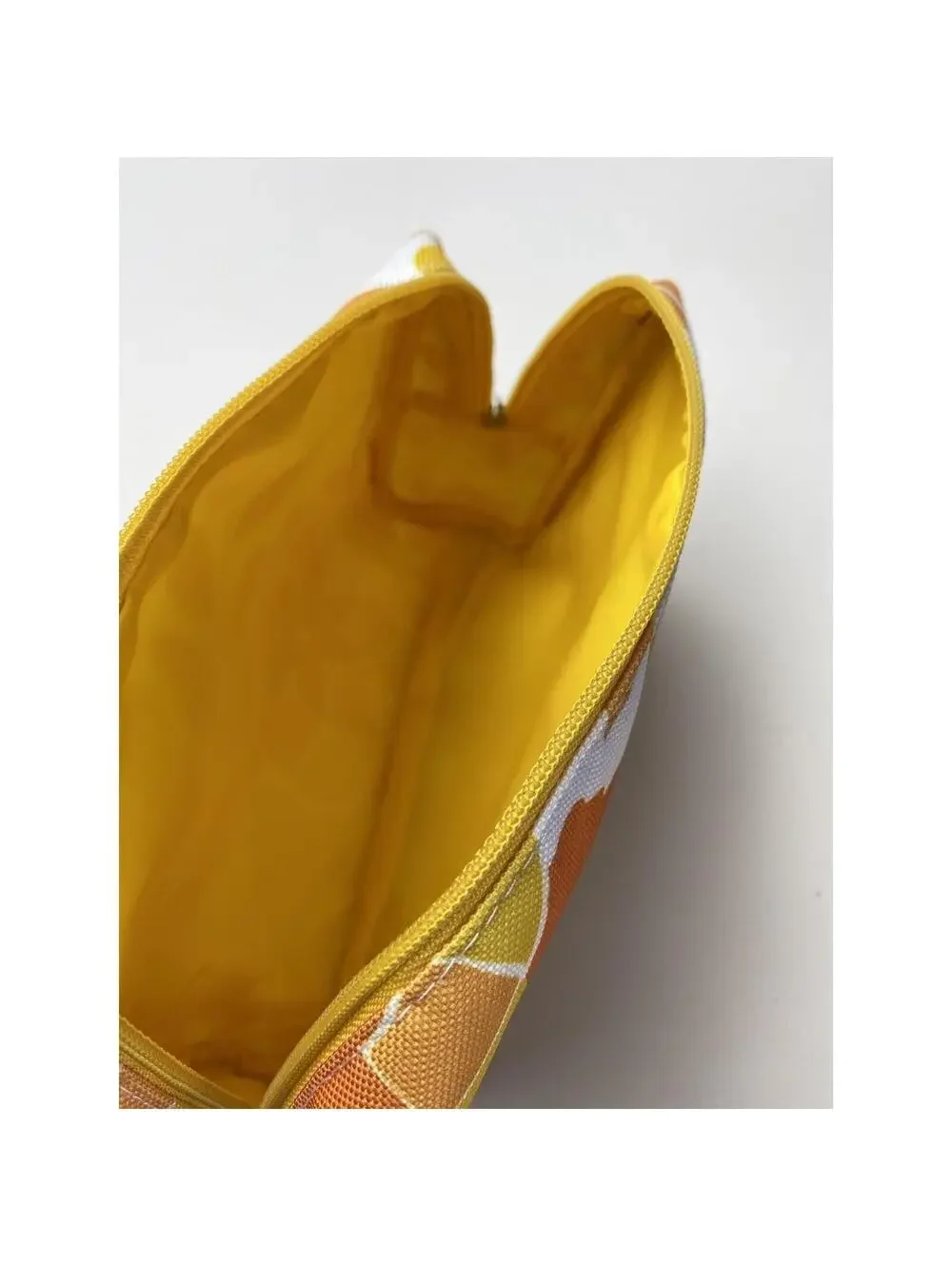 Clinique Makeup Bag Orange Yellow Floral Cosmetic Pouch Brand New